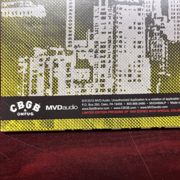 Bad Brains Live At CBGBs 1982 LP ~ Exclusive Colored Vinyl ~ Ltd Ed 300 ~Sealed! - Picture 3 of 3